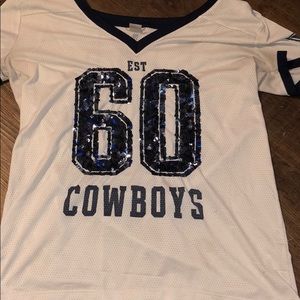 Vs pink Dallas cowboys jersey tee